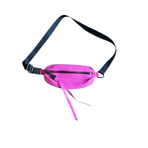 Aimee Kestenberg Handbags - Aimee Kestenberg Pink Leather Belt Bag with Black Strap